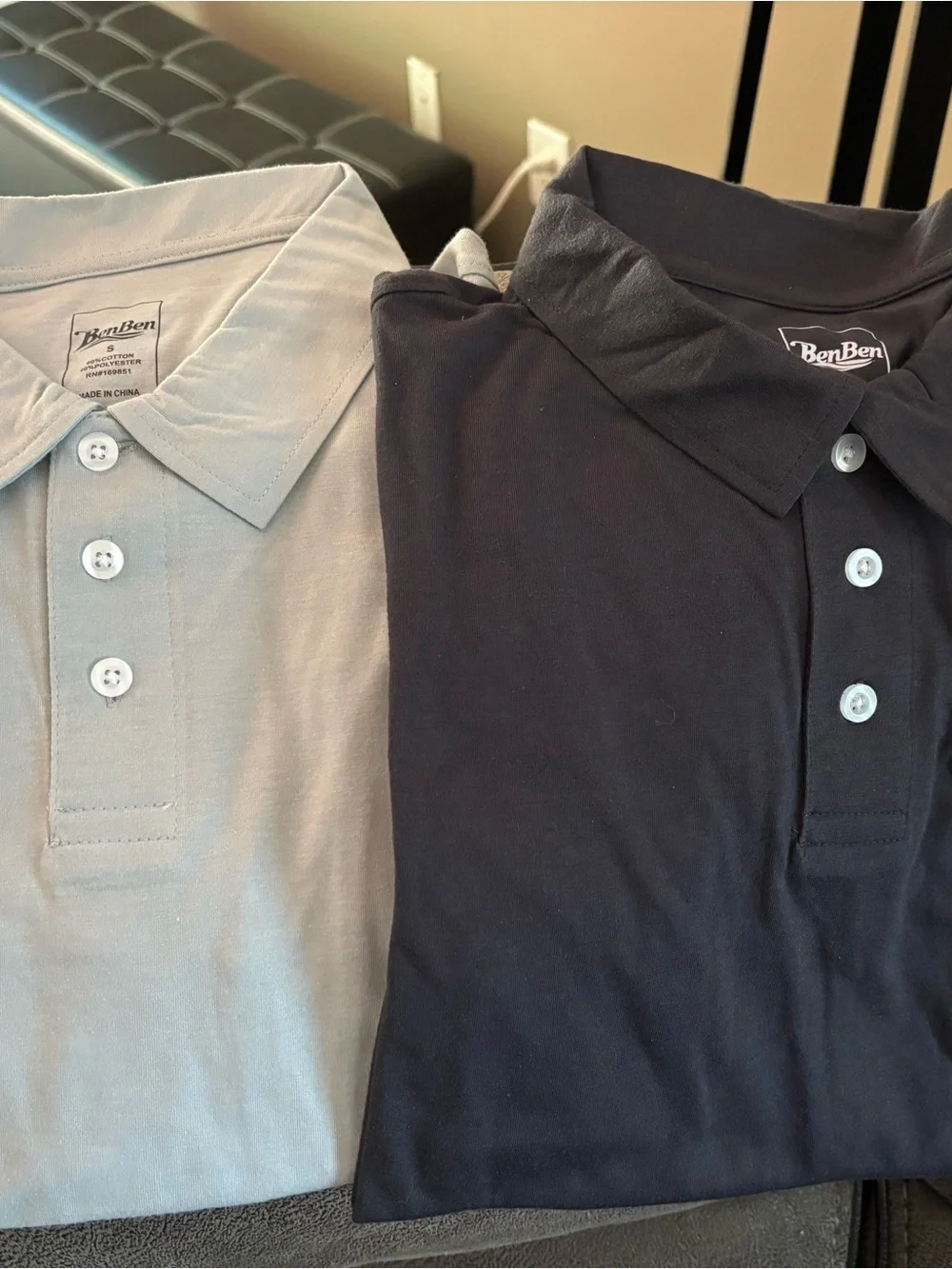 Long-Sleeve Polo Shirt in Black - Picture 4 of 6